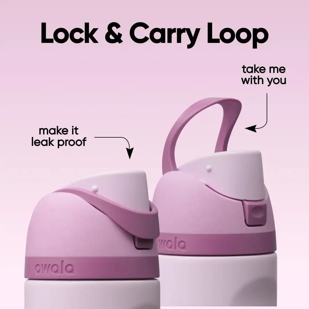 Owala FreeSip Kids Stainless Steel Water Bottle 16 oz Lilac You A lot