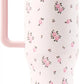 HydroJug Traveler 40oz, Insulated Water Bottle with Handle, Wildrose