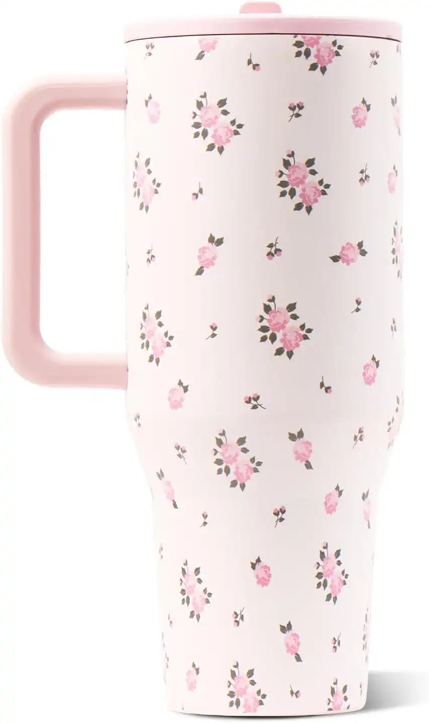 HydroJug Traveler 40oz, Insulated Water Bottle with Handle, Wildrose