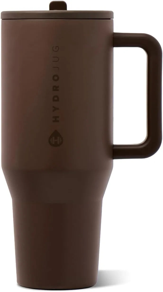 HydroJug Traveler 32oz, Insulated Water Bottle with Handle, Chestnut