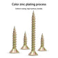 M3.5 Flat Head Wood Screws Assortment Kit 320 Pcs,Phillips Drive Countersunk Flat Head Self-Tapping Wood Screws,Yellow Zinc Plated Finish Screw Kit,Self Tapping Drywall Screws for Metal