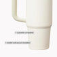 STANLEY Quencher H2.0 Tumbler with Handle and Straw 20 oz | Flowstate 3-Position Lid | Cup Holder Compatible for Travel | Insulated Stainless Steel Cup | BPA-Free | Fluted Gunmetal Shine