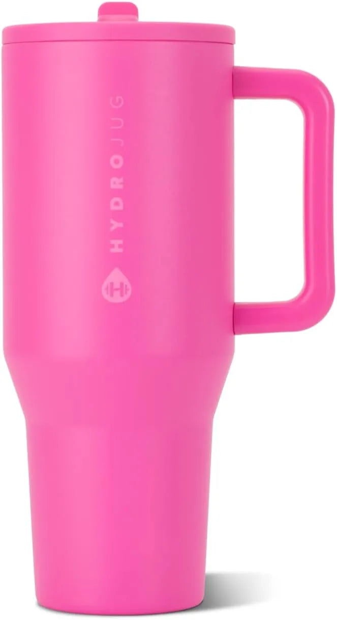 HydroJug Traveler 32oz, Insulated Water Bottle with Handle, Razzle