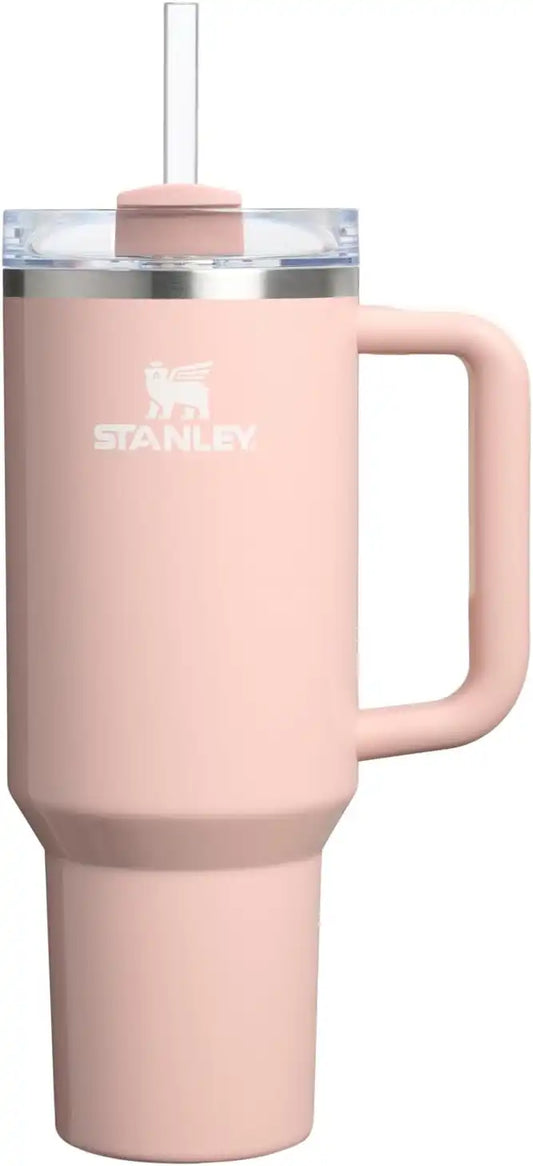STANLEY Quencher H2.0 Flow State Tumbler, 40 oz, Peach Whip Gloss