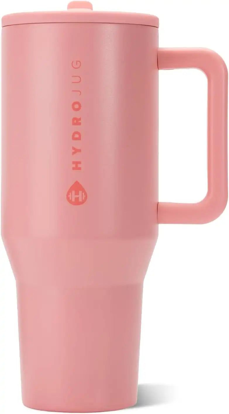HydroJug Traveler 40oz, Insulated Water Bottle with Handle, Tulip