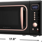 Frigidaire, 0.7 Cu. Ft. Retro Countertop Microwave Oven, 700W Compact Microwave with 8 Auto Cook Menus, Auto Defrost, 5 Power Levels, LED Display, Glass Turntable, Rosegold (Amazon Exclusive Color)
