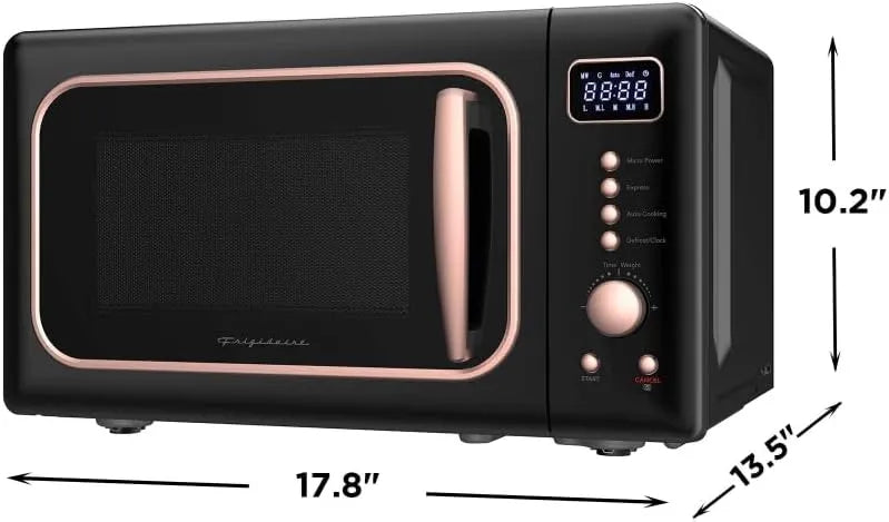 Frigidaire, 0.7 Cu. Ft. Retro Countertop Microwave Oven, 700W Compact Microwave with 8 Auto Cook Menus, Auto Defrost, 5 Power Levels, LED Display, Glass Turntable, Rosegold (Amazon Exclusive Color)