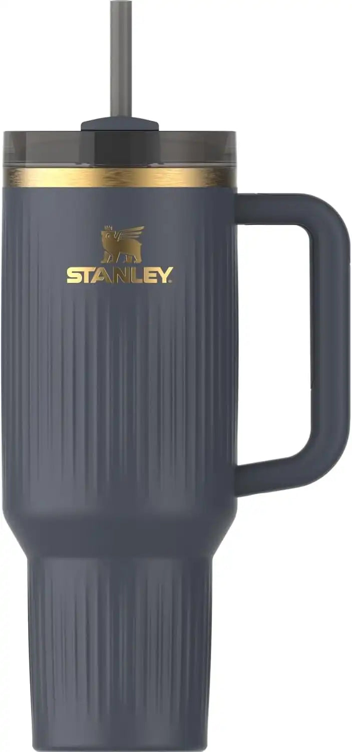 STANLEY Quencher H2.0 Tumbler with Handle and Straw 40 oz | Flowstate 3-Position Lid | Cup Holder Compatible for Travel | Insulated Stainless Steel Cup | BPA-Free | Fluted Twilight