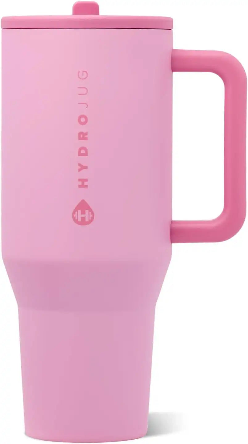 HydroJug Traveler 40oz, Insulated Water Bottle with Handle, Petal