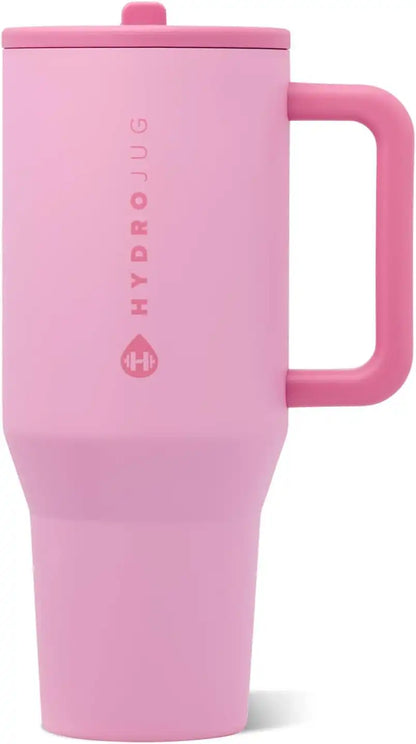 HydroJug Traveler 40oz, Insulated Water Bottle with Handle, Petal