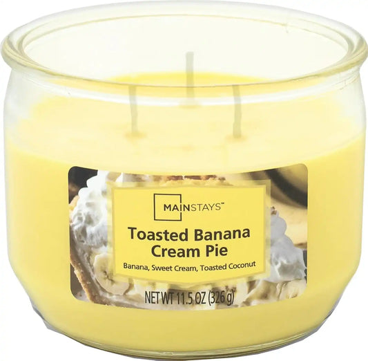 Mainstays 11.5oz Scented Candle 2-Pack (Toasted Banana Cream Pie)