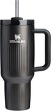 STANLEY Quencher H2.0 Tumbler with Handle and Straw 40 oz | Flowstate 3-Position Lid | Cup Holder Compatible for Travel | Insulated Stainless Steel Cup | BPA-Free | Fluted Black