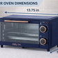 2 Slice Toaster Oven, Small Countertop Oven, Compact Mini Oven Fits 9” Pizza, with Timer & Temperature Control with Baking Tray & Rack for Kitchen, Dorm, Apartment, 750W