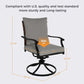 Grand patio 2-Pc Outdoor Swivel Dining Set, 2 Chairs, Gray