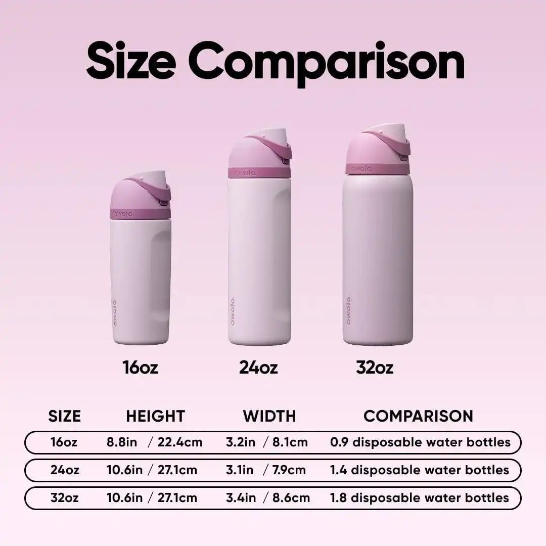 Owala FreeSip Kids Stainless Steel Water Bottle 16 oz Lilac You A lot