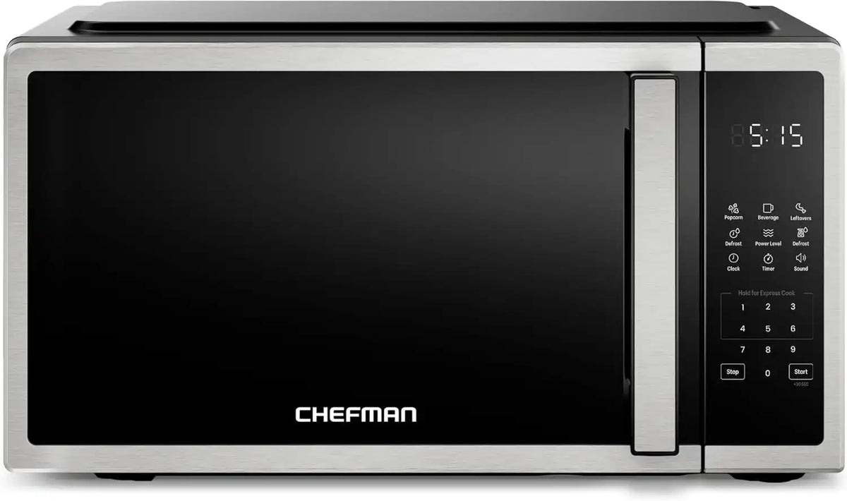 Chefman Compact Countertop Microwave, 0.7 Cu Ft, 700W, Stainless