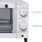 Mainstay Toaster Oven Combo Kitchen Appliances, Fits 9” Pizza, 4 Slice Capacity, Powerful Circulation, Auto Shutoff, Includes Baking Rack Pan Quartz, up to 60 Min, Easy Clean (Arctic White)