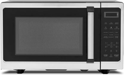 Smad Microwave Countertop Oven, 700W Small Microwaves, 0.7 Cu.Ft Mini Ovens Compact with 10 Power Levels, 6 Cooking Menus for Apartments, Dorm and Small Space Kitchen, Child Lock, Easy Clean, Black