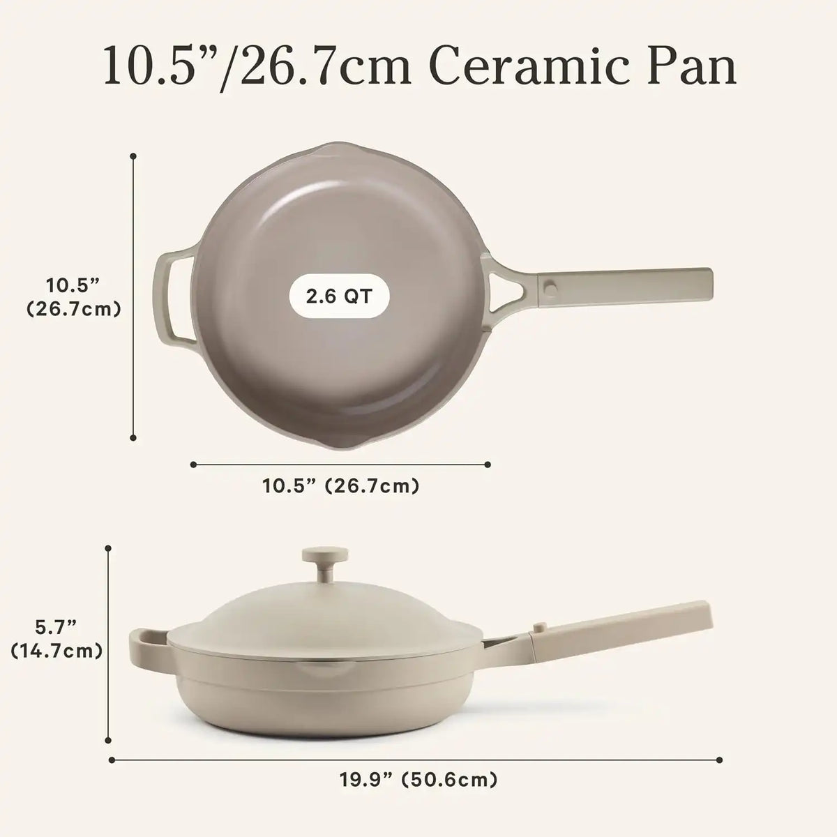 Our Place Always Pan 2.0, 10.5" Ceramic Nonstick Pan, 2.6 Qt