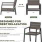 Vexwalx 12 Pcs Outdoor Dining Set, 67" HDPS Dining Set for 10, Charcoal
