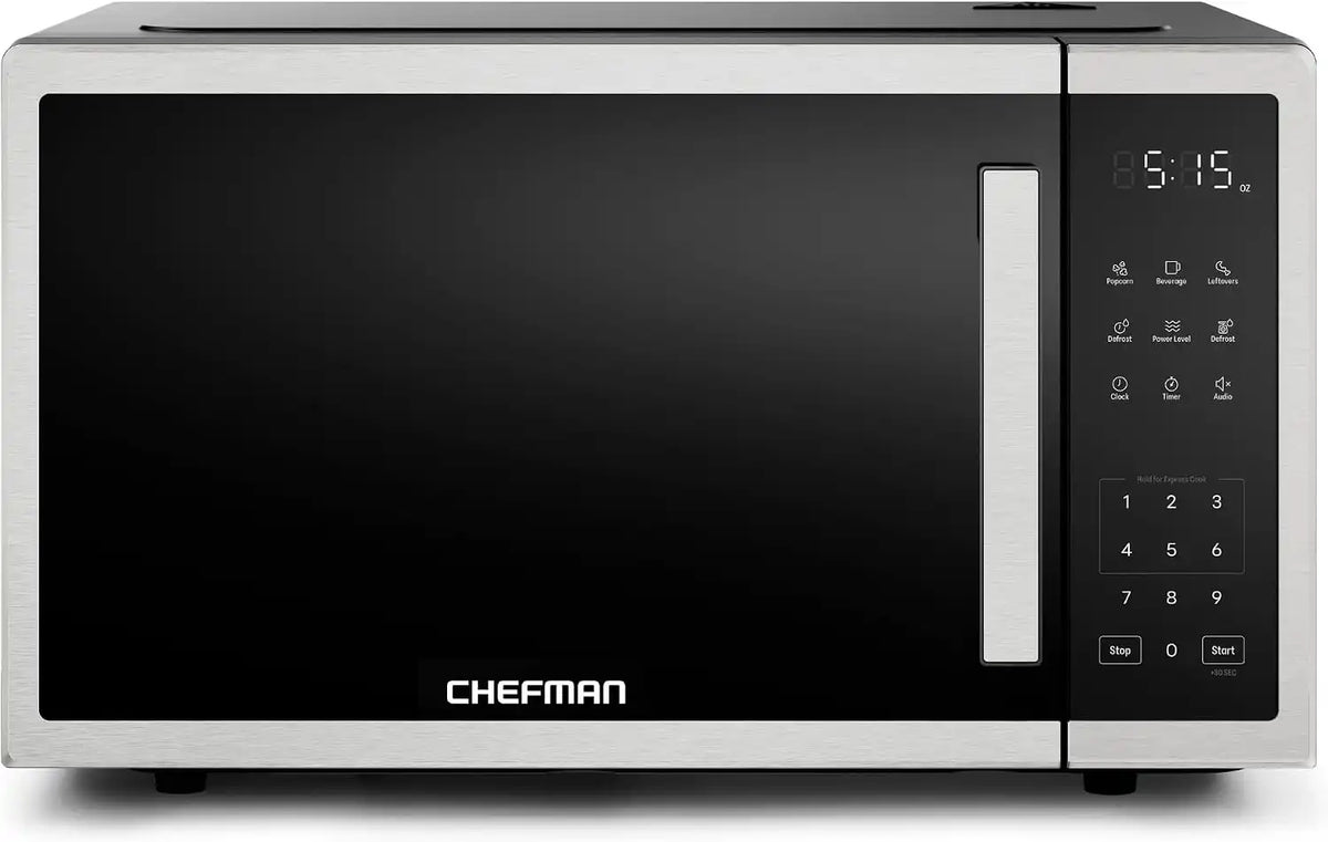 Chefman Countertop Microwave, 1.1 Cu Ft, 1000W, Stainless Steel