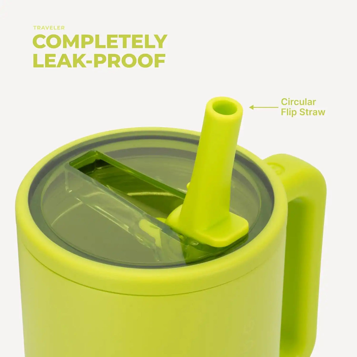 HydroJug Traveler 40oz, Insulated Water Bottle with Handle, Lemon Lime