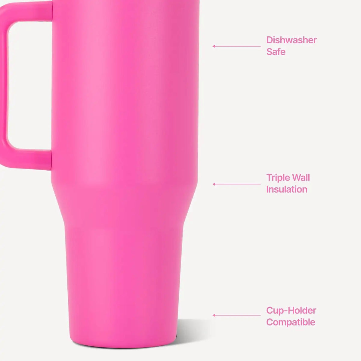 HydroJug Traveler 40oz, Insulated Water Bottle with Handle, Razzle
