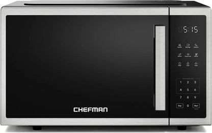 Chefman Countertop Microwave, 0.9 Cu Ft, 900W, Stainless Steel