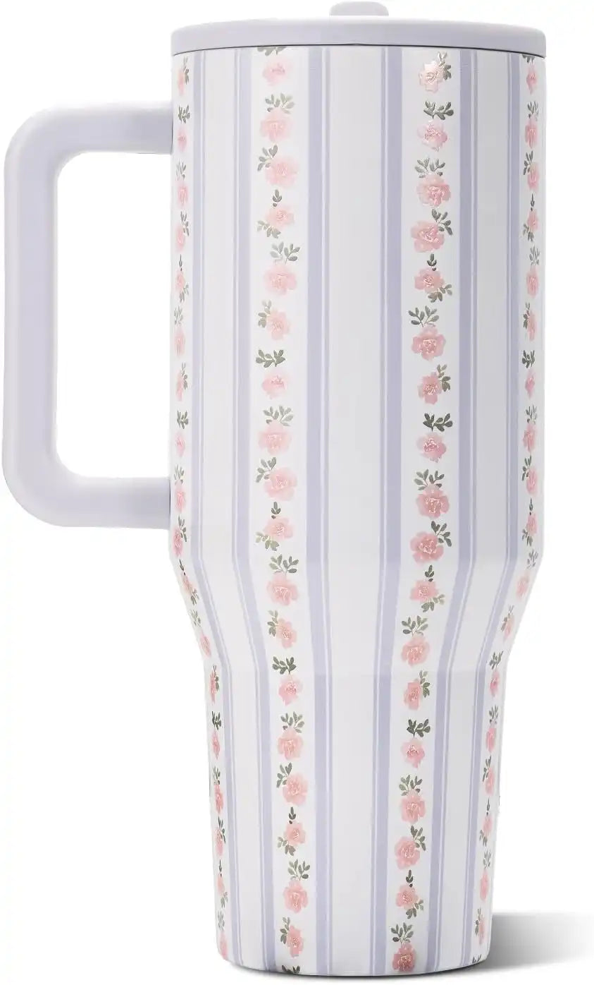 HydroJug Traveler 40oz, Insulated Water Bottle with Handle, Primrose