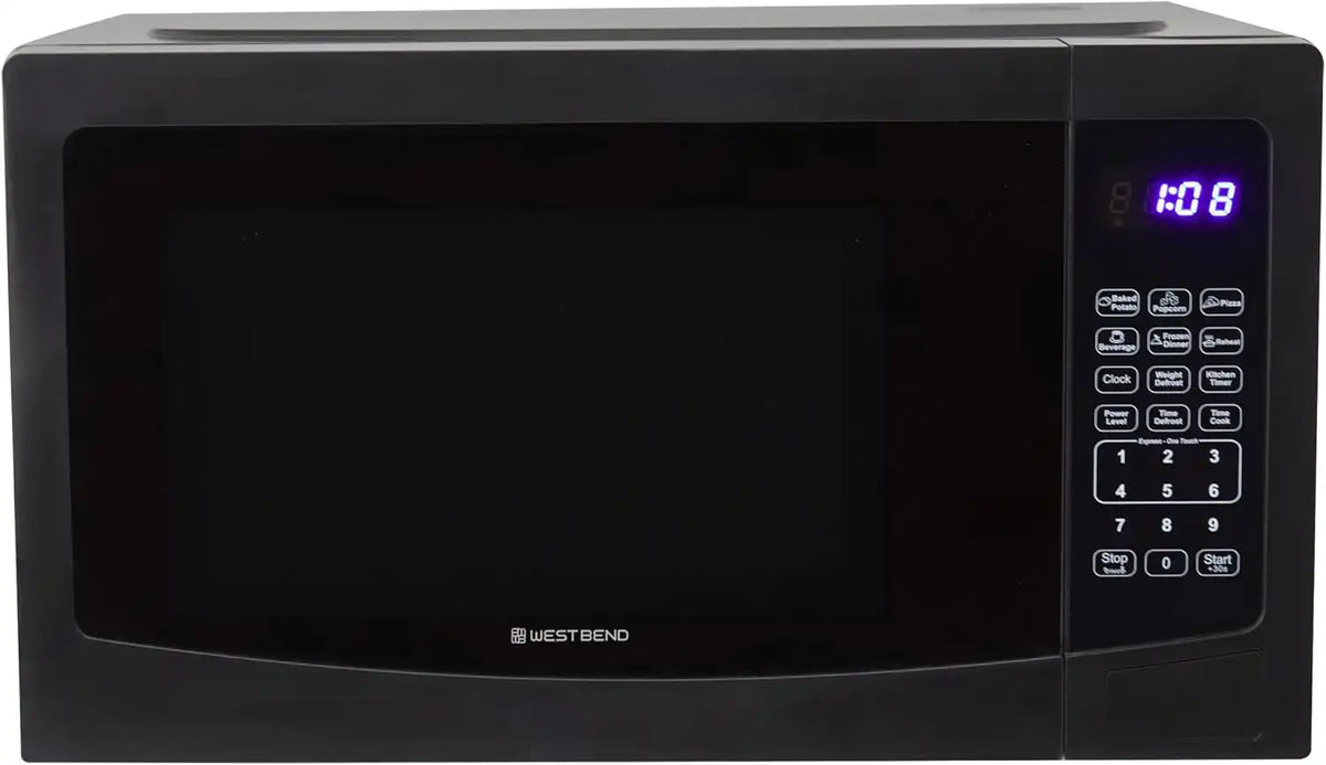 West Bend Microwave Oven, 1000 Watts, 1.1 cu. ft., in Black