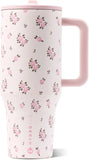 HydroJug Traveler 40oz, Insulated Water Bottle with Handle, Wildrose