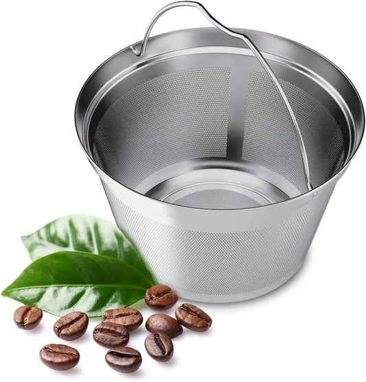 Reusable 4-5cup basket Replacement coffee filters- stainless steel Permanent coffee filter fits for Mr.coffee maker and brewer