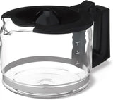 Amazon Basics 5-Cup Glass Replacement Carafe for Coffee Maker, Comfort-Grip Handle, Dripless Spout, Black (Pack of 12)