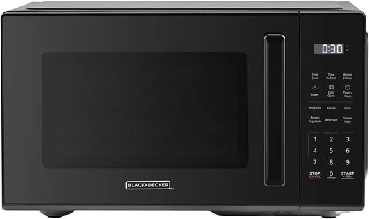 BLACK+DECKER Countertop Microwave Oven, 0.9 Cu.Ft,900W,Child Safety,Black