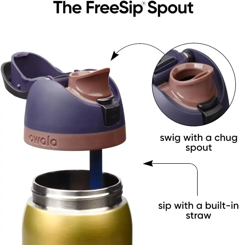 Owala FreeSip Stainless Steel Water Bottle 32 oz Bold Move