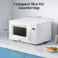 COMFEE' Countertop Microwave Oven, 0.7 Cu.Ft, 700W,Pearl White, ECO Mode