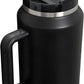 Stanley Quencher H2.0 Tumbler with Handle & Straw 64 oz | Flowstate 3-Position Lid | Large Capacity for Travel & Sports | Insulated Stainless Steel Cup | BPA-Free | Black 2.0