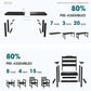 THOEOE Outdoor Dining Chair Set of 2, HDPE Patio Armchairs Black