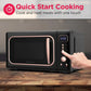 Frigidaire, 0.7 Cu. Ft. Retro Countertop Microwave Oven, 700W Compact Microwave with 8 Auto Cook Menus, Auto Defrost, 5 Power Levels, LED Display, Glass Turntable, Rosegold (Amazon Exclusive Color)