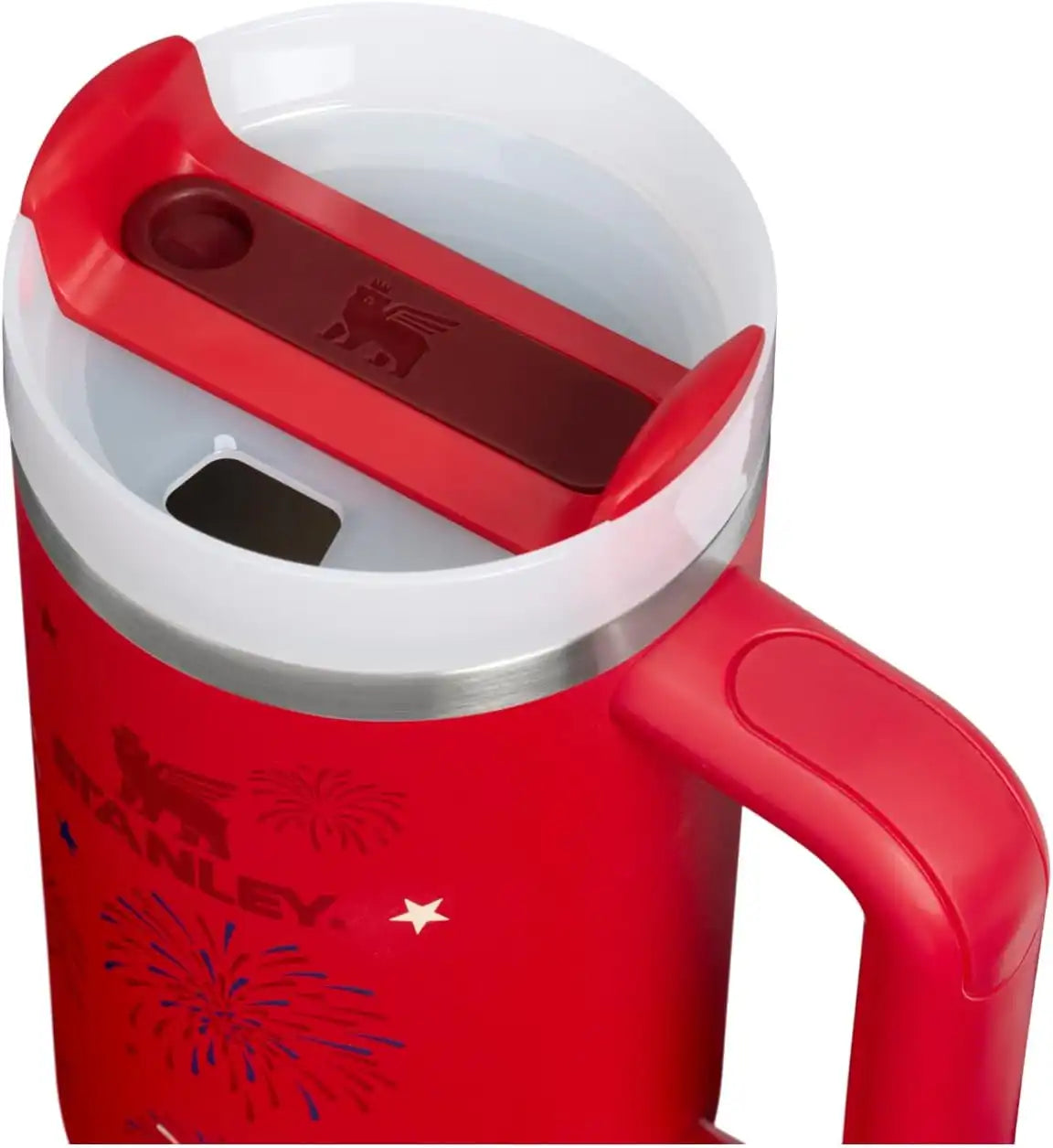 STANLEY Quencher H2.0 Flow State Tumbler, 30 oz, Chili Red Fireworks
