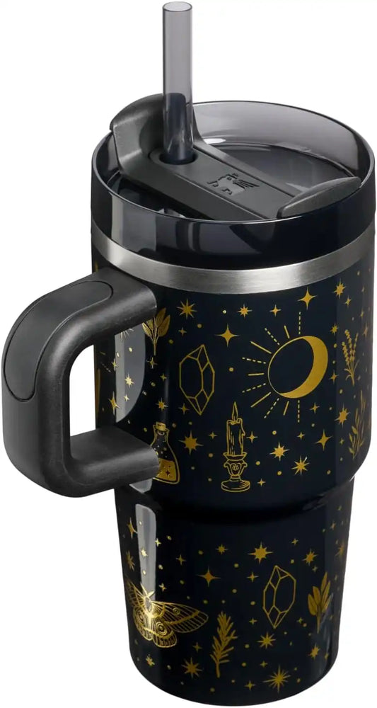 STANLEY Halloween Quencher H2.0 Flow State Tumbler, 20 oz, Black Magic