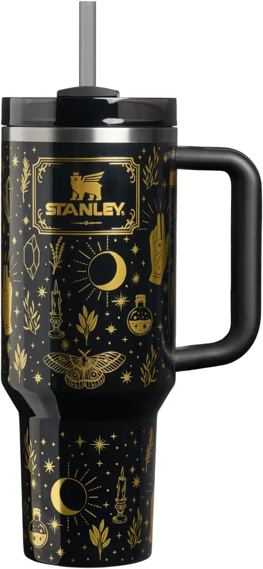 STANLEY Halloween Quencher H2.0 Flow State Tumbler, 40 oz, Black Magic