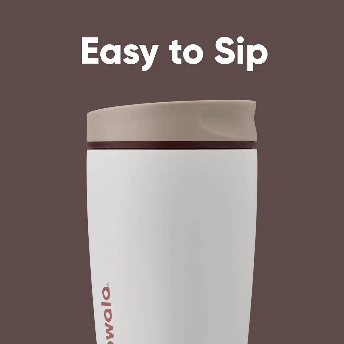 Owala SmoothSip Slider Insulated Stainless Steel Coffee Tumbler, Reusable Iced Coffee Cup, Hot Coffee Travel Mug, BPA Free 12 oz, Vanilla Bean
