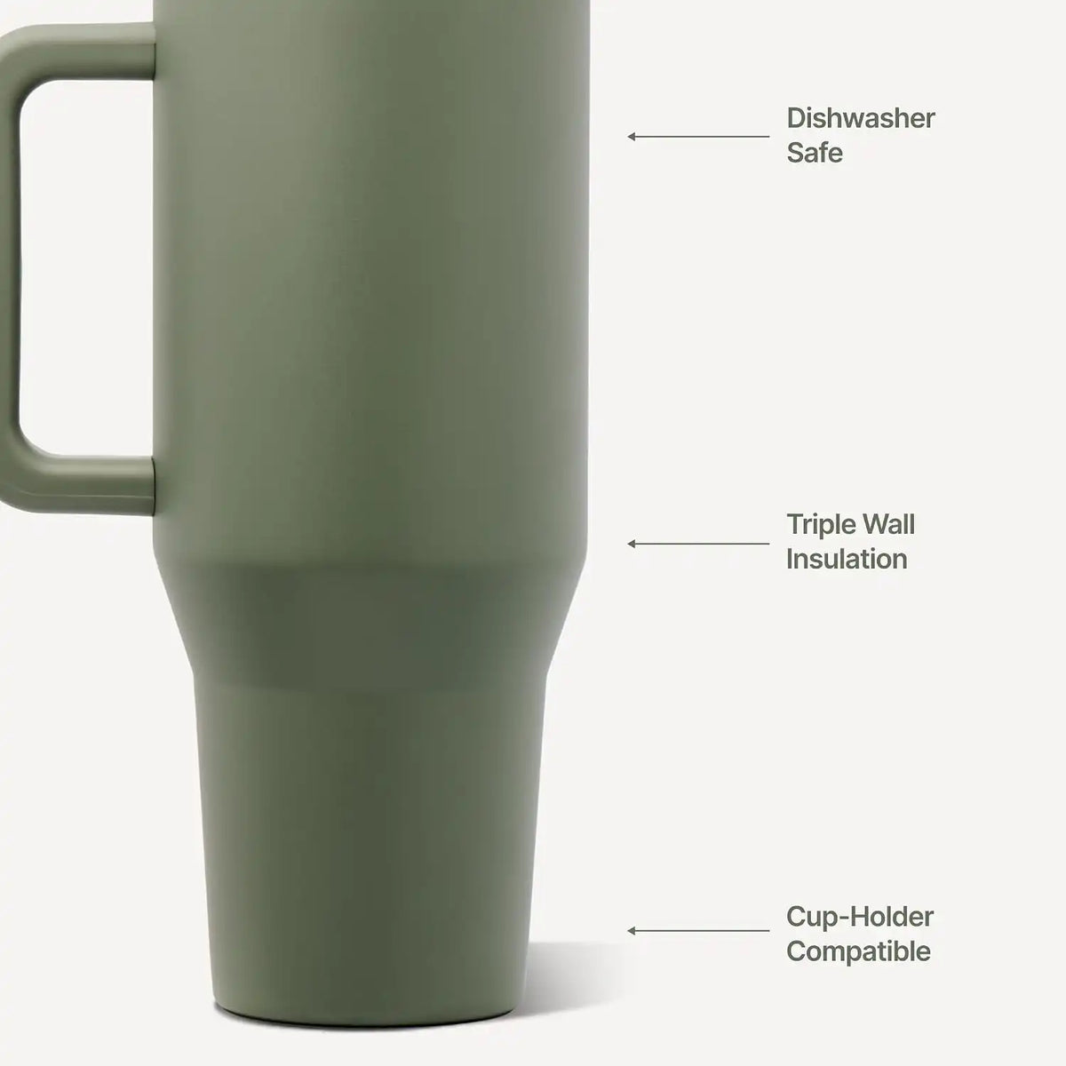 HydroJug Traveler 32oz, Insulated Water Bottle with Handle, Courtyard