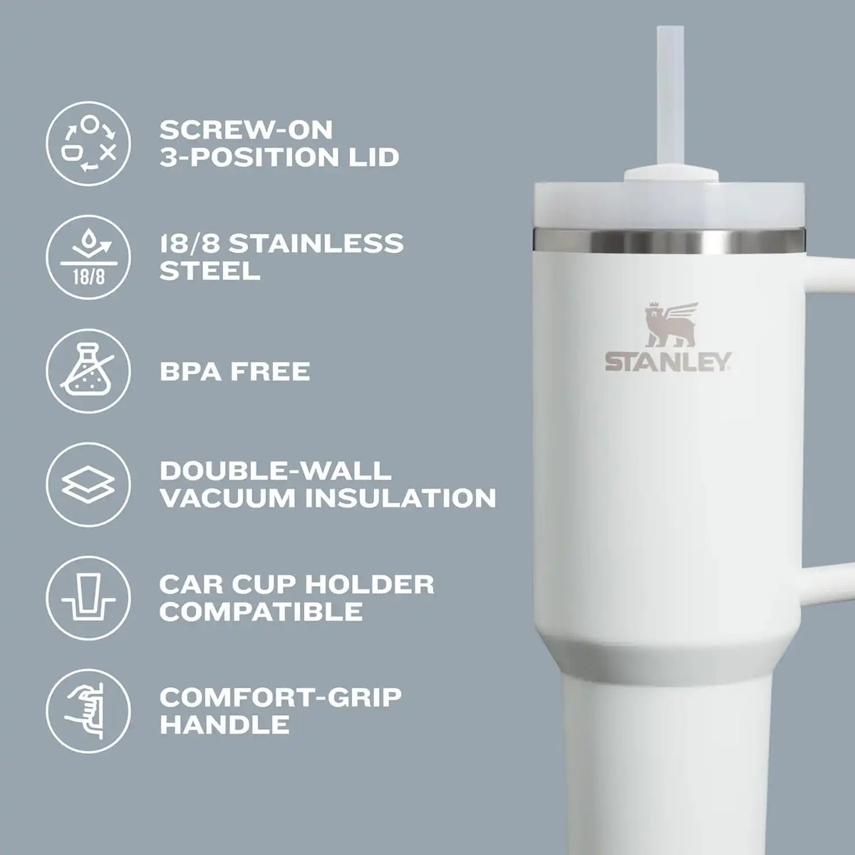 STANLEY Quencher H2.0 Flow State Tumbler, 30 oz, Lupine