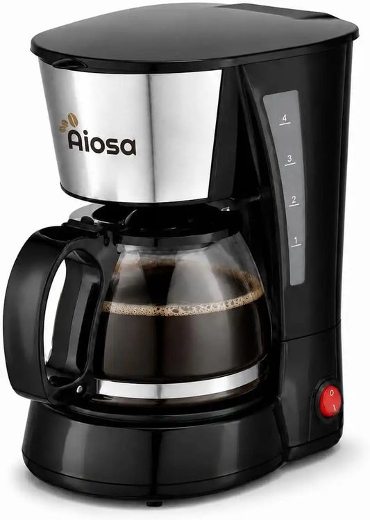 4 Cup Mini Drip Coffee Maker, Reusable Filter, Keep Warm, Anti-Drip