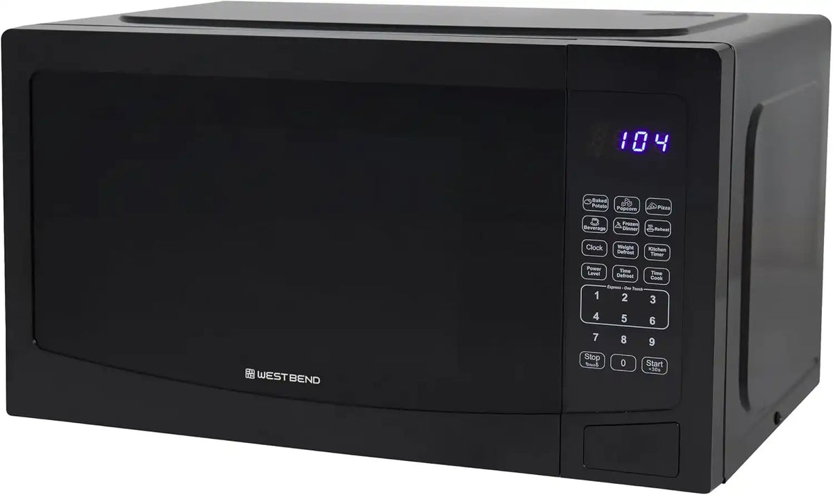 West Bend Microwave Oven, 1000 Watts, 1.1 cu. ft., in Black
