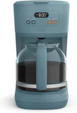 BELLA 12 Cup Programmable Coffee Maker, Reusable Dishwasher Safe Accessories, Easy LCD display, Auto Shutoff, 900 watt, Surf
