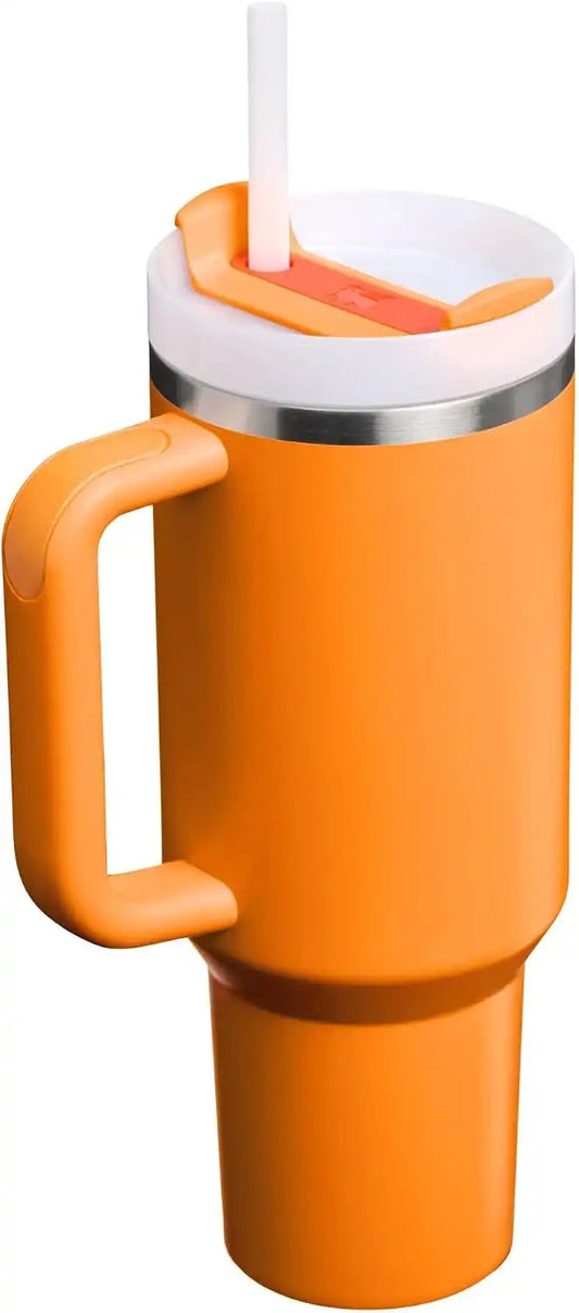 STANLEY Quencher H2.0 Flow State Tumbler, 40 oz, Goldenrod Coral