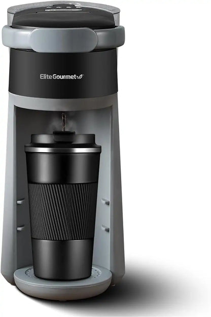 Elite Gourmet EHC323 2-in-1 Capsule Coffee Maker, K-Cup & Grounds, Black